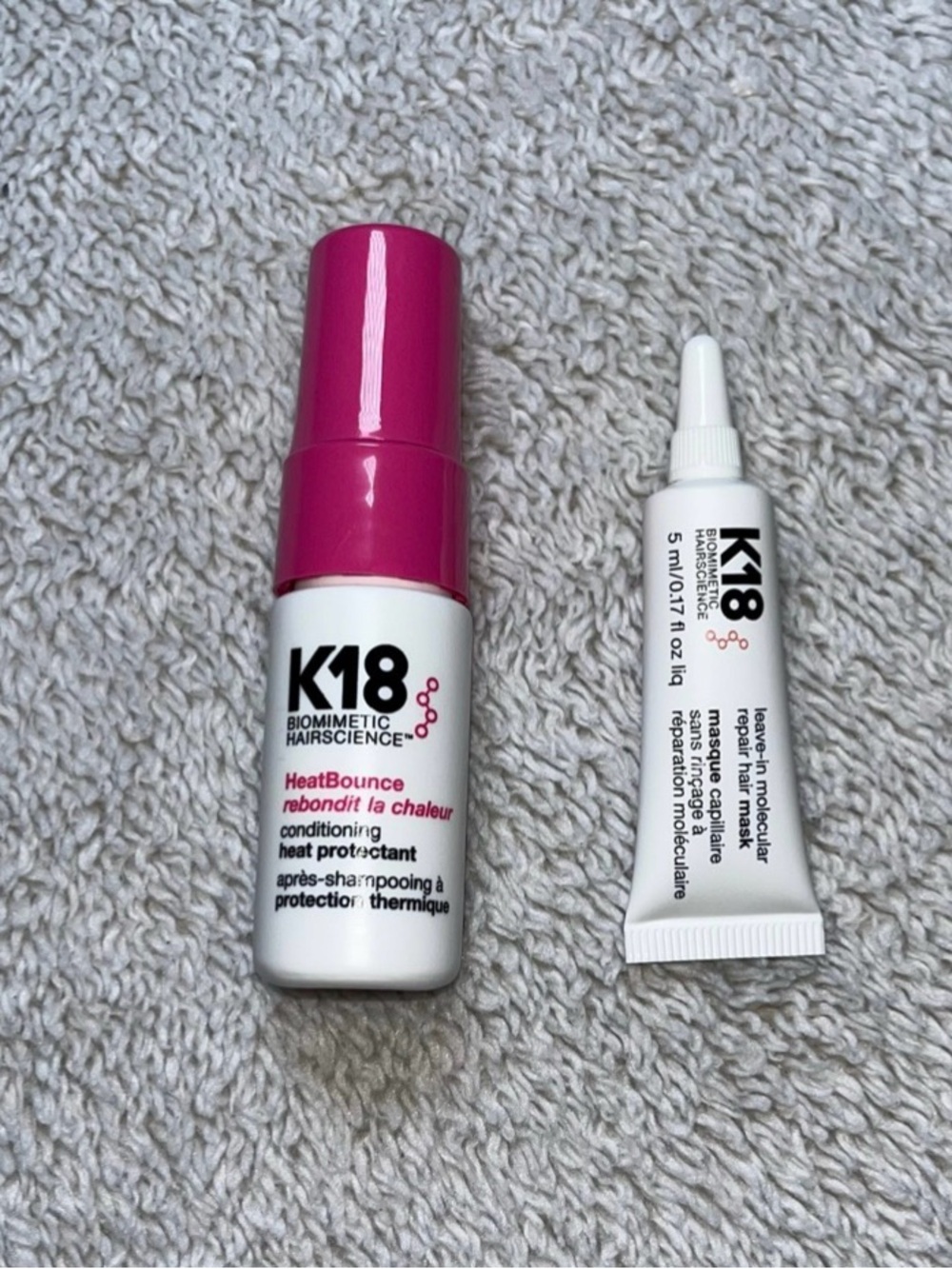 K18 Mini HeatBounce Conditioning Heat Protectant & Molecular Repair Hair Mask